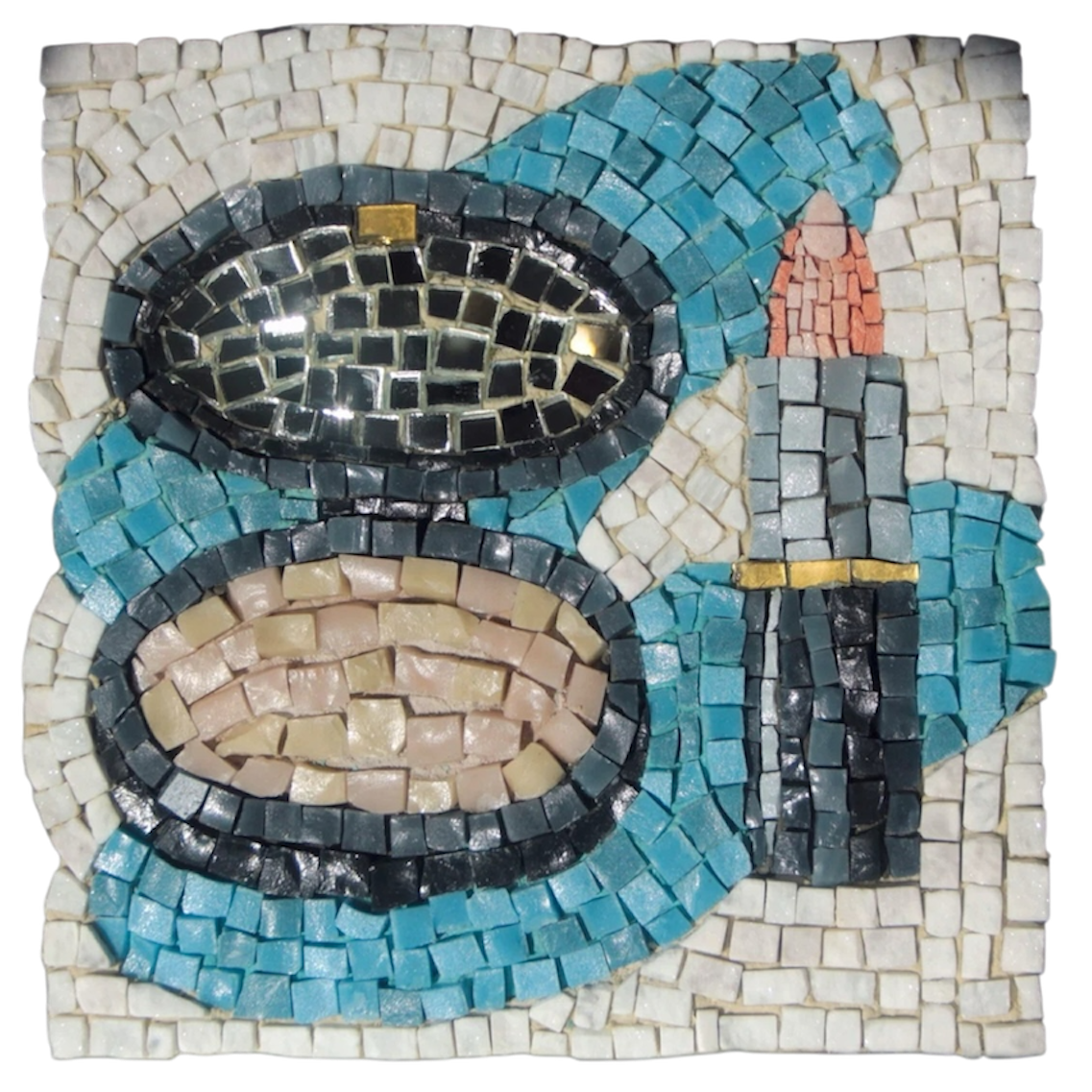 Инверсия. Смальта, мрамор, зеркало, цемент.